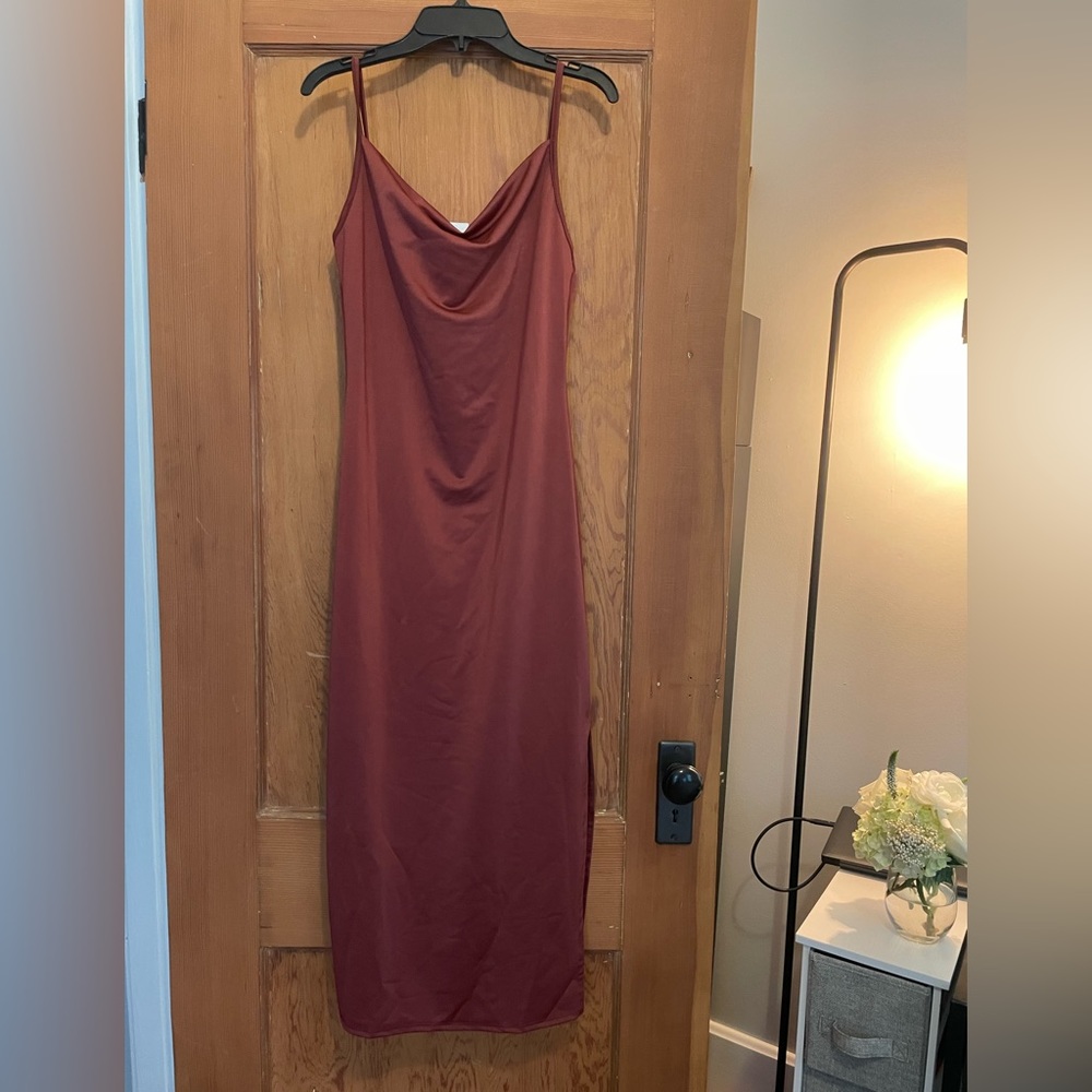 MRT 1030 Slip Dress - M - Rust Colored